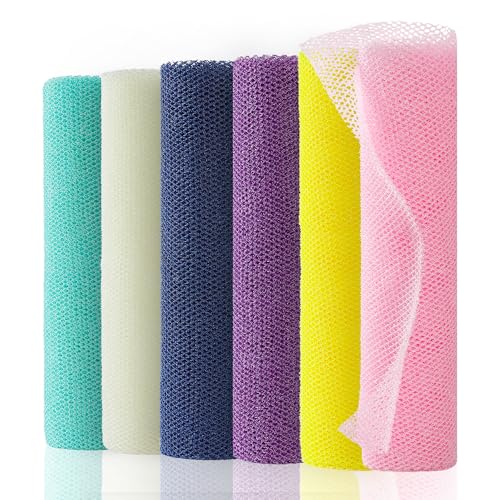 GLOBECARRY 6-Pack African Net Sponge for Full-Body Exfoliation