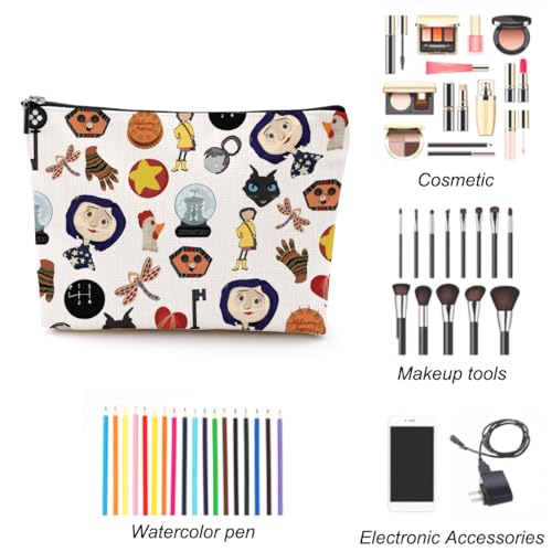 LONGXIN Mr. Bobinsky Cartoon Makeup Bag Large Capacity Zipper Pouch Gift