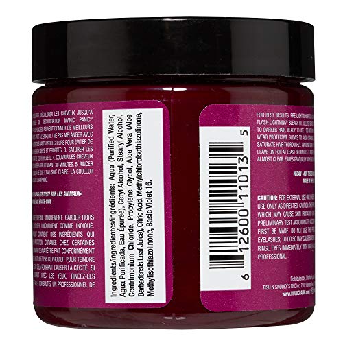 Manic Panic Fuschia Shock Semi-Permanent Hair Dye - Vibrant Pink, 4 oz