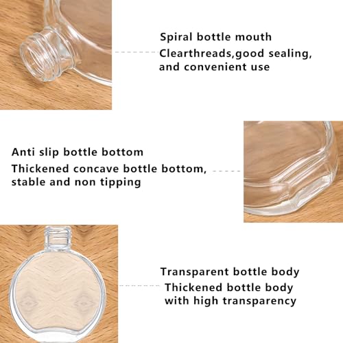 Clear 2 oz Glass Dropper Bottles - 6 Pack with Eye Droppers
