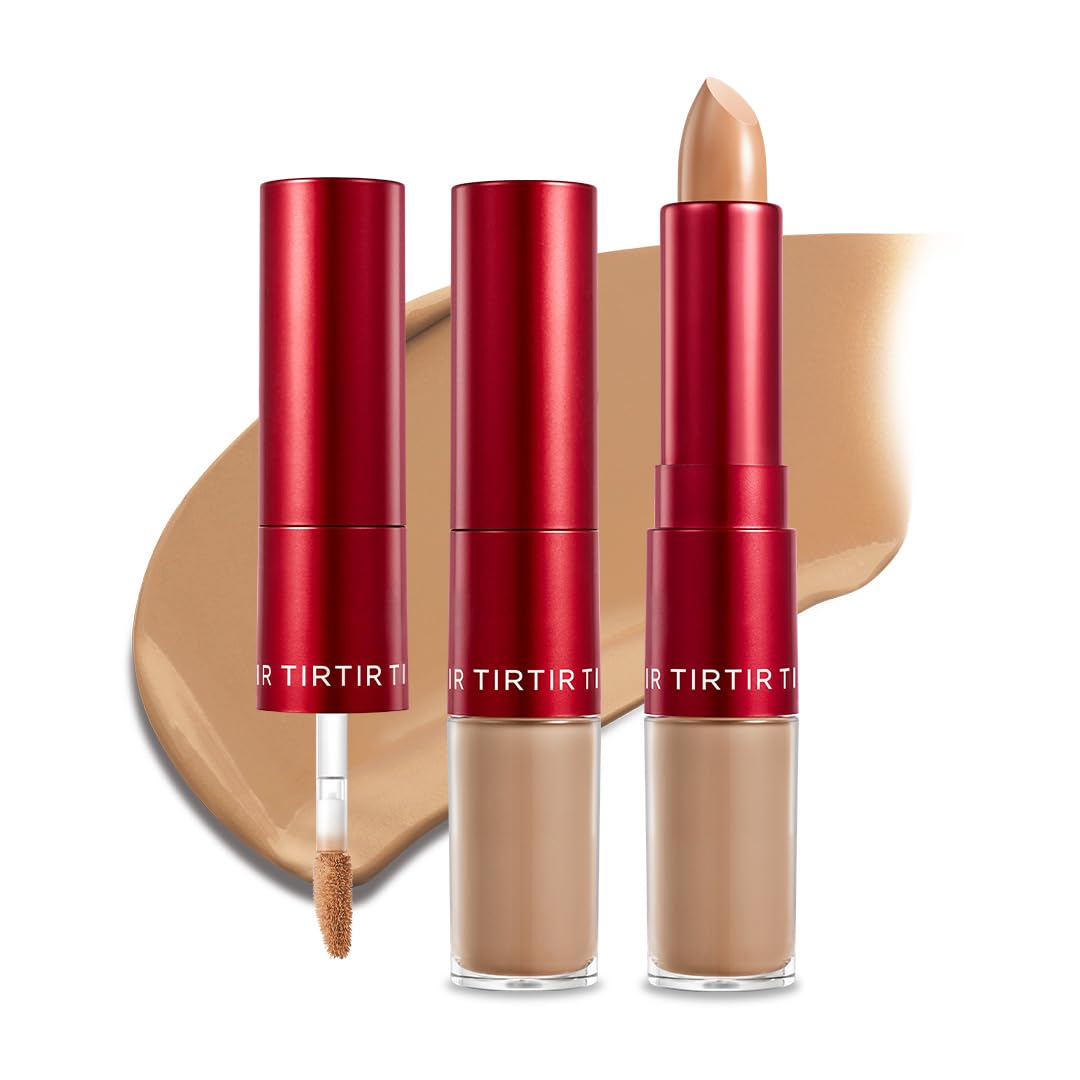 TIRTIR Glide&Hide Blurring Concealer - Creamy Dual Formula for Dark Circles & Wrinkles | #1N, 0.28 Oz