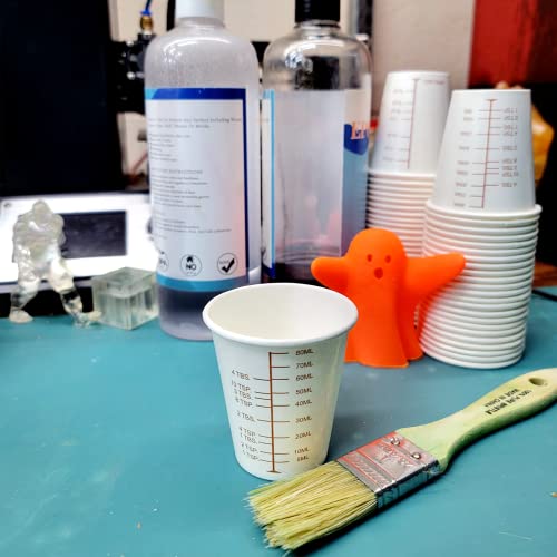 50 Pack of 3oz Graduated Paper Measuring Cups - Disposable & Biodegradable