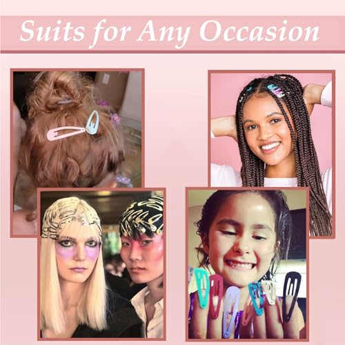 Mythos 36-Pack 2in Metal Snap Hair Clips, Water Drop Non-Slip Barrettes for Thick & Thin Hair – Drop 1 Count (Pack of 36)