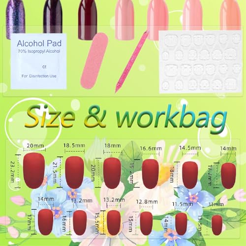 SRIMNUYY Chrome Round Press-On Nails – Short Oval Fake Nails 24Pcs