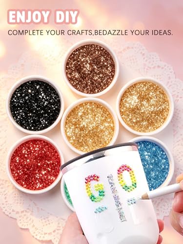 Jelly Multicolored 3mm Rhinestone Bedazzler Kit - 32000 Pcs with B7000 Glue