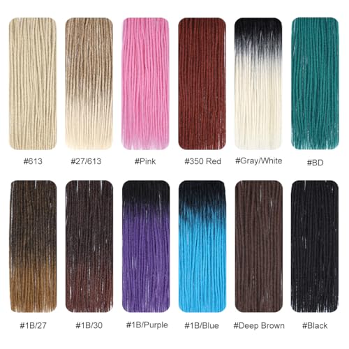 Vecago 24-Inch Synthetic Dreadlock Extensions - 40 Strands Single Ended
