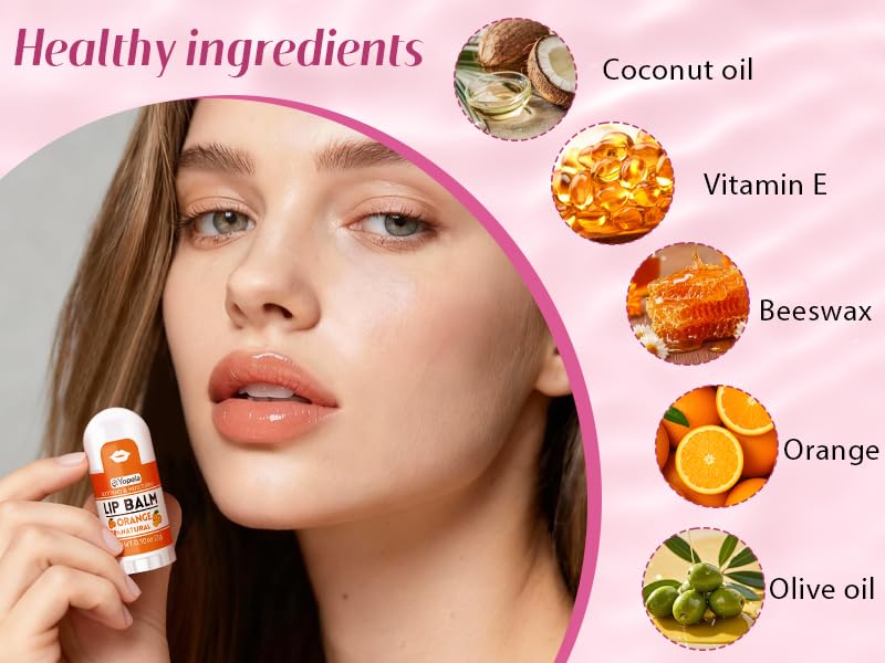 Mini Lip Balm Bulk 42 Pack | Natural Moisturizing Chapsticks with Vitamin E & Coconut Oil - 14 Flavors for Kids & Adults
