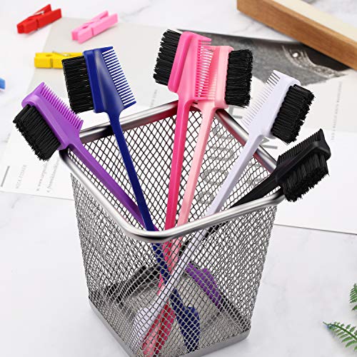 Boao 6-Piece Hair Edge Brush & Double-Sided Comb Set