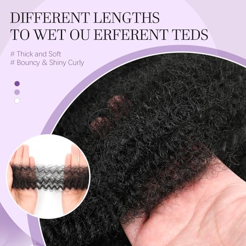 12 Inch Springy Afro Twist Hair - 8 Packs Marley Twist for Soft Locs