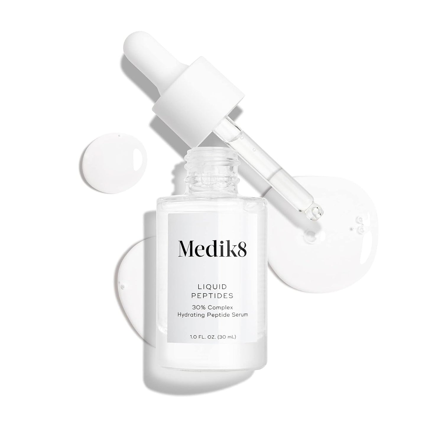 Medik8 Liquid Peptides Face Serum - Anti-Aging Hydrating Formula for All Skin Types | 1.0 oz
