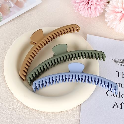 NAISIER 7-Piece Hair Claw Clips, Non-Slip Acrylic Clips for Thick Hair
