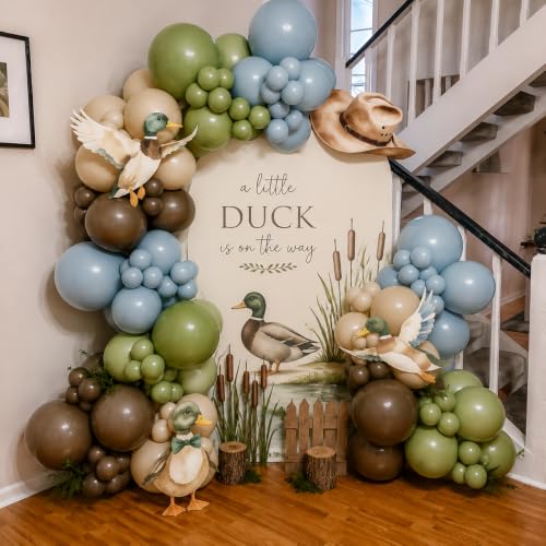 12-Inch Woodland Balloons Set - Sage Green, Brown, and Sand