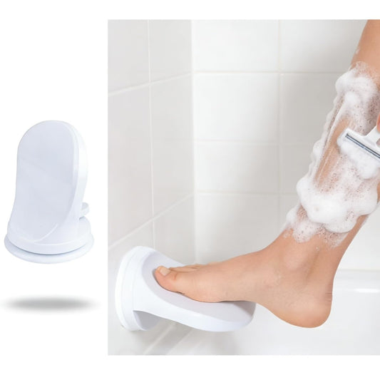 Shower Foot Rest for Shaving Legs with Strong Suction Cup Non-Slip Shower Step for Smooth Surface Bathroom Support Shaving Foot Rest Pedal