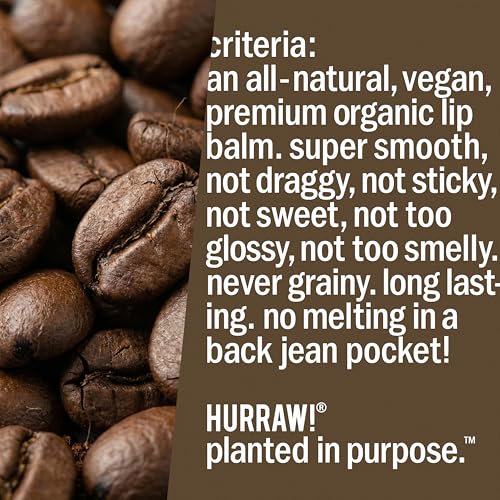 Hurraw! Coffee Bean Lip Balm 2-Pack Organic Vegan Natural Lip Care
