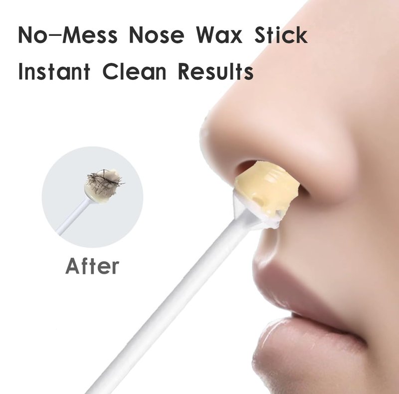 MRLWINNIE 62 PCS Nose Wax Sticks Kit with Disposable Spatulas for Nostril Cleaning and Ear, Face, and Hair Removal for Men and Women, Painless Application