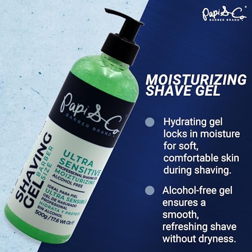 PAPI & CO. Shaving Gel for Ultra Sensitive Skin - 17.6 Oz