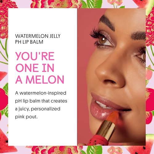Winky Lux Watermelon Candy Scented Lip Balm - Hydrating Color-Changing Pink, pH Reactive, Vegan & Cruelty-Free