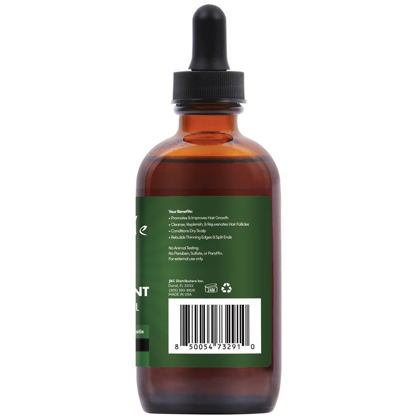 Sunny Isle Rosemary Mint Hair & Strong Roots Oil 4oz, Jamaican Black Castor Oil & Biotin, Double Growth Formula, Strengthening, Dry Scalp, Edges, Breakage & Protective Styles