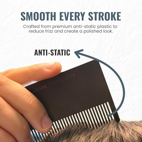 Mini Hair & Mustache Comb Kit - 3 Pack Anti-Static Beard Combs