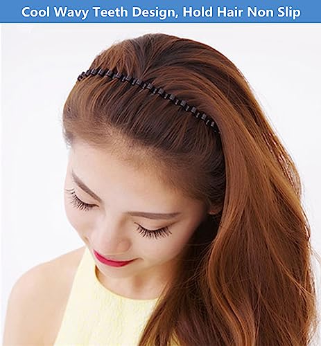 Bodbop XINGZHE Metal Hair Band for Men & Women - 2PCS Non-Slip Headbands