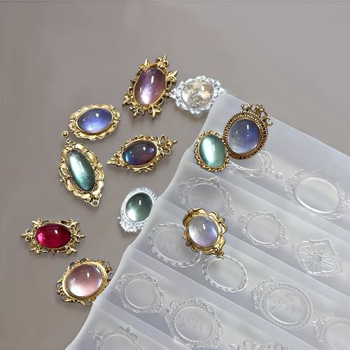 3D Silicone Nail Art Frame Molds for Gel & Resin Crafts