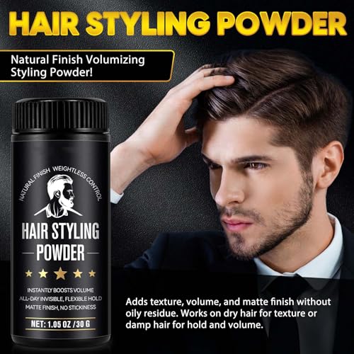 Men's Hair Styling Powder - Volumizing Matte Finish, 1.05oz