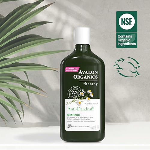 Avalon Organics Anti-Dandruff Shampoo | 2% Salicylic Acid, 11 Fl Oz