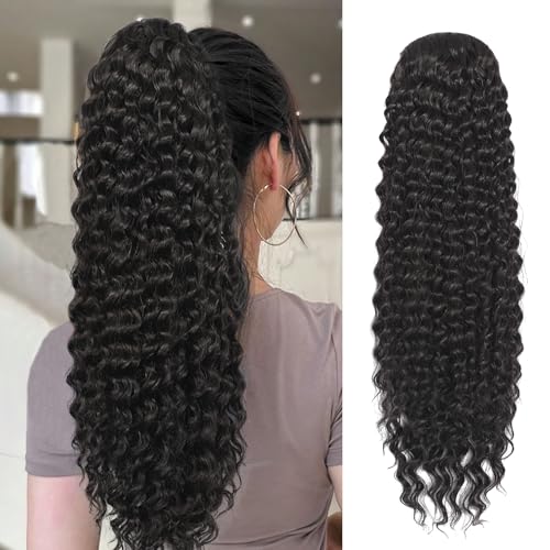 Matriarchs 20-Inch Curly Drawstring Ponytail Extension - Synthetic Hair