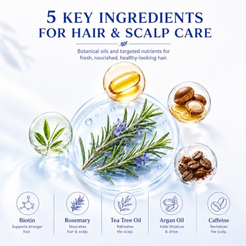 OVEXLIO Biotin & Rosemary Shampoo for Thinning Hair, Sulfate-Free, 11.84oz