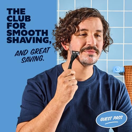 Dollar Shave Club 6-Blade Intro Razor Kit - Black Handle with 2 Refills