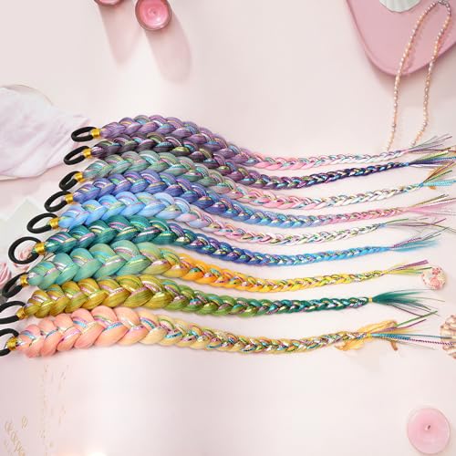 26 Inch Green Ponytail Extensions with Hair Tie - Pack of 2, Straight Wrap Around Synthetic Hair