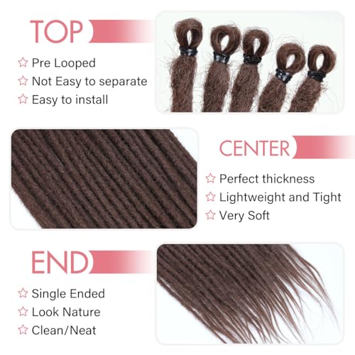 Vecago 24-Inch Synthetic Dreadlock Extensions - 40 Strands Single Ended