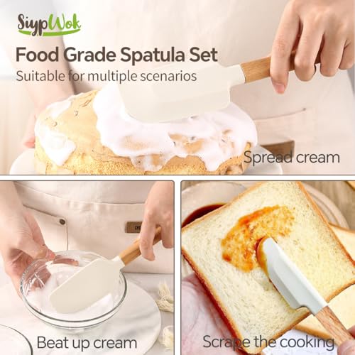 Silicone Spatula Set - 5 Piece Nonstick Kitchen Utensils