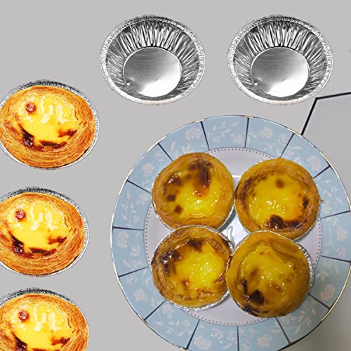 100 Disposable Aluminum Foil Mini Tart Pans for Baking
