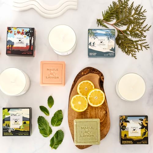 Maple & Lather Triple Milled Bar Soap with Shea Butter, Lemon Verbena, 209g