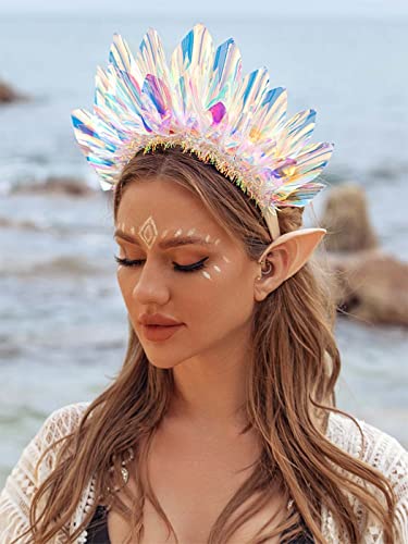 JONKY LED Light Up Crown Headband - Glow-in-the-Dark Party Hair Accessory