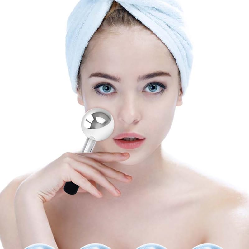 Betyura Ice Globes for Face & Eyes - Black Stainless Steel Cryo Sticks