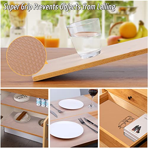 Non-Slip Shelf Liner - 12'' x 15FT Waterproof Drawer & Cabinet Liner