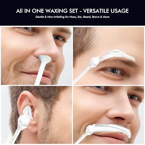 Maromamix Portable Nose Hair Waxing Kit with USB-C Warmer for Face & Body