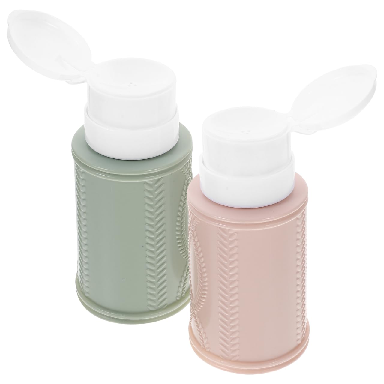 Refillable Pump Bottles for Nail Polish Remover - Leak-Proof 2 Pack | Empty Liquid Dispensers