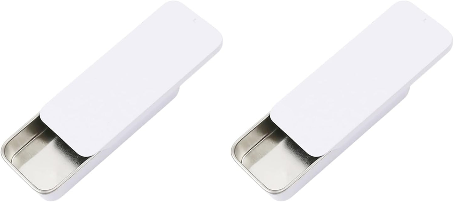 Mini Dental Floss Dispenser - Portable Refillable Travel Case for Adults | 2-Pack Silver