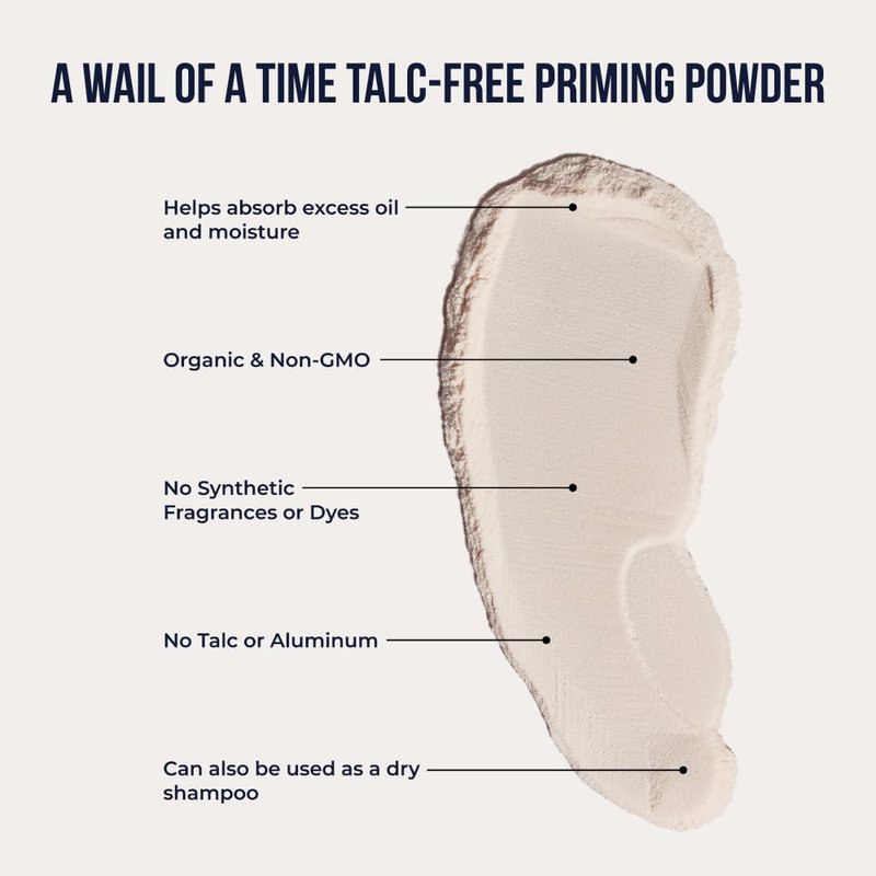 Crybaby Wax A Wail of a Time Talc-Free Priming Powder, Aluminum-Free Pre-Wax Body & Face Powder, Oil & Moisture Absorbing, Dry Shampoo Alternative, 3 Oz