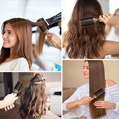 LORSEX Round Boar Bristle Hair Brush for Blow Drying - 2.8 Inch