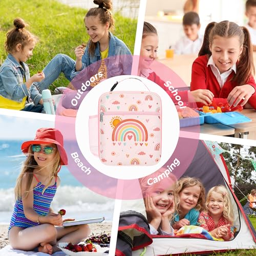 Clastyle Insulated Rainbow Lunch Bag for Kids - Leakproof & Reusable