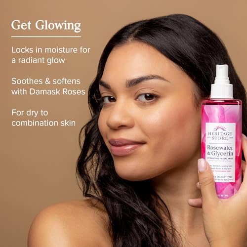 Heritage Store Rosewater & Glycerin Facial Mist - 8 fl oz Hydrating Spray