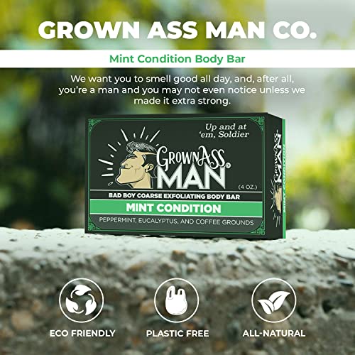 Grown Ass Man Co. Mint Condition Coarse Exfoliant Body Bar
