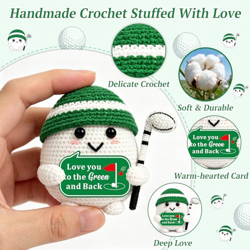 Handmade Crochet Golf Ball Gift for Him - Funny Golf Gifts