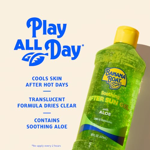 Banana Boat Soothing After Sun Gel Twin Pack with Aloe, 16 fl oz