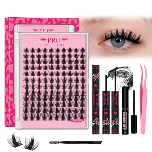 PRO LASHBEAUTY Sunset Lash Clusters Kit - Wispy DIY Eyelash Extensions