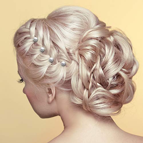 Meekoo 40Pcs Rhinestone Spiral Hair Pins Set - 8 Styles Clips for Wedding Party